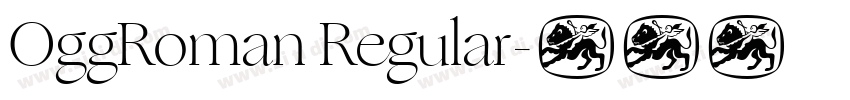 OggRoman Regular字体转换